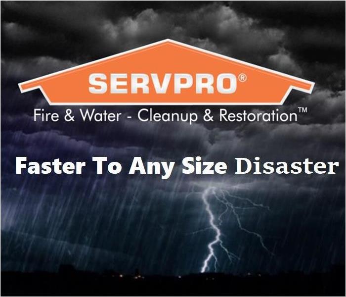 faster to any size disaster SERVPRO banner